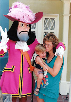 Max reacting appropriately to Captain Hook.