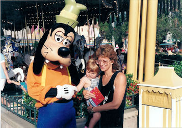 Max being goofy with Goofy. Max being goofy with Goofy.