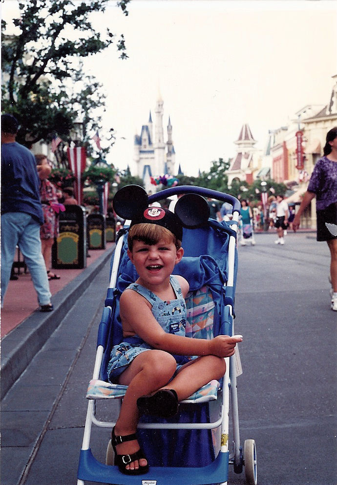 Me with Mickey Ears on in front of Cinderella Castle.