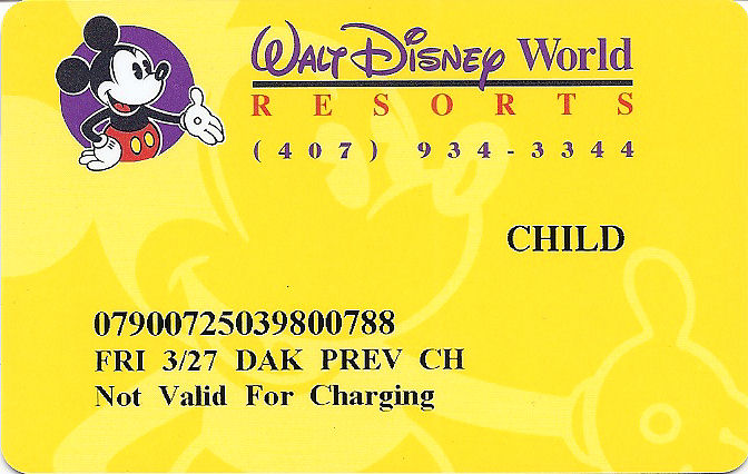 Another Walt Disney World Resort room key card. Another Walt Disney World Resort room key card.