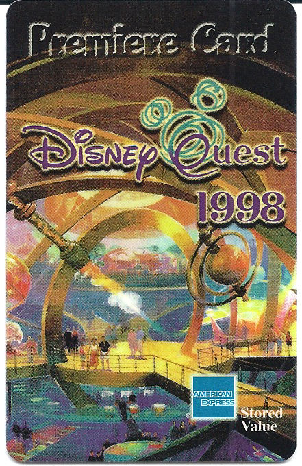 An admission card for Disney Quest; Disney's indoor theme park at Downtown Disney, Disney. An admission card for Disney Quest; Disney's indoor theme park at Downtown Disney, Disney.