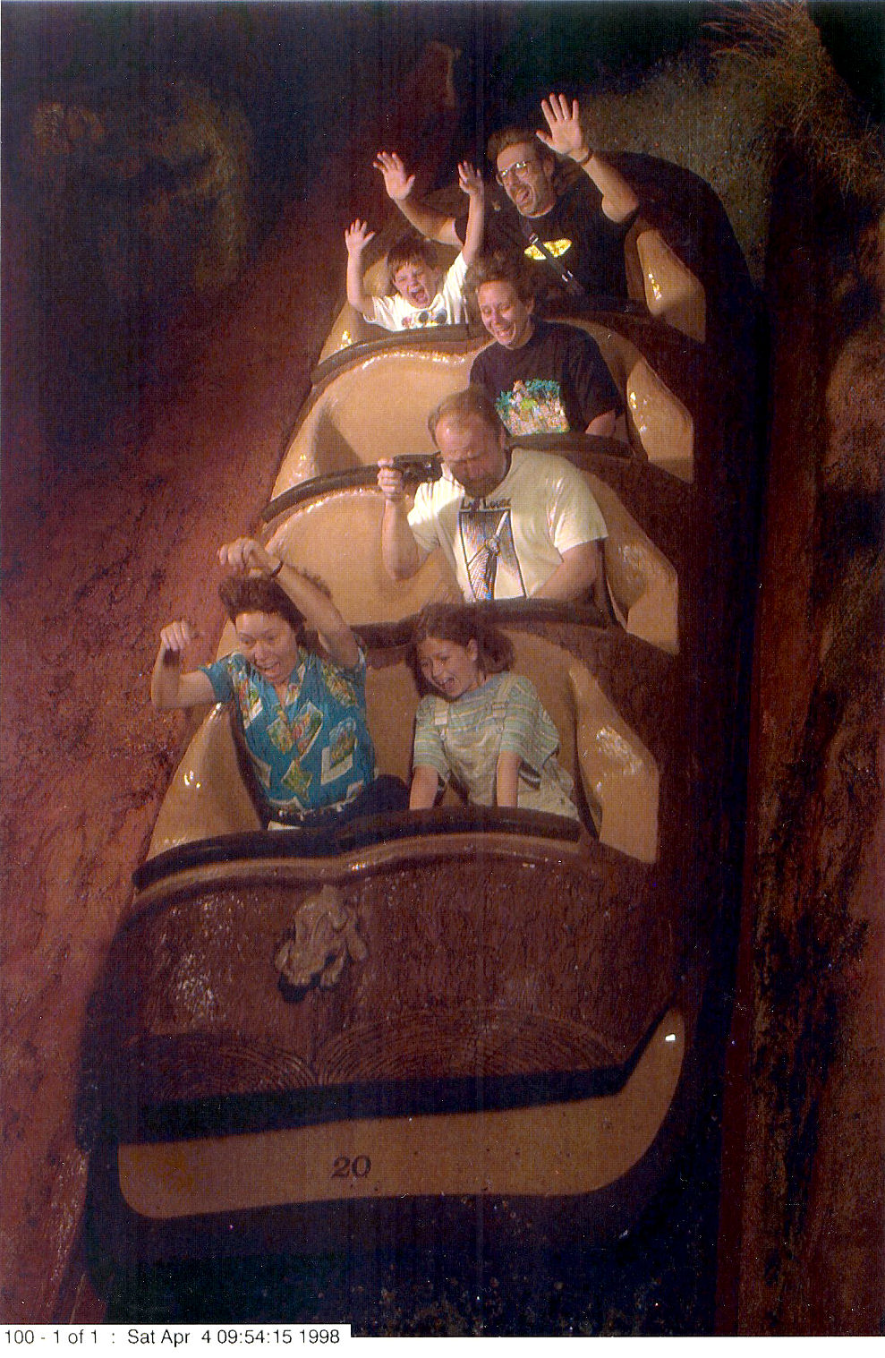 Me and my dad, (in the back row), on Splash Mountain at The Magic Kingdom at Disney World. Me and my dad, (in the back row), on Splash Mountain at The Magic Kingdom at Disney World.