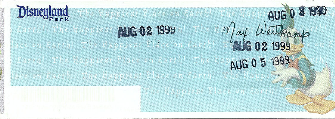 A multiple day Disneyland ticket. A multiple day Disneyland ticket.