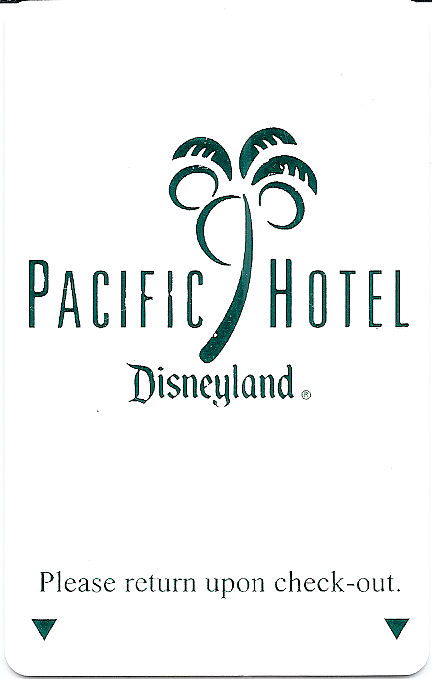 A room key from the Pacific Hotel at the Disneyland Resort. A room key from the Pacific Hotel at the Disneyland Resort.
