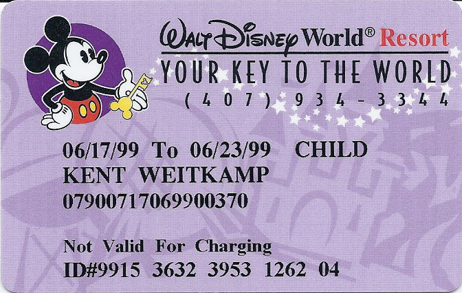 Another Walt Disney World Resort room key card.