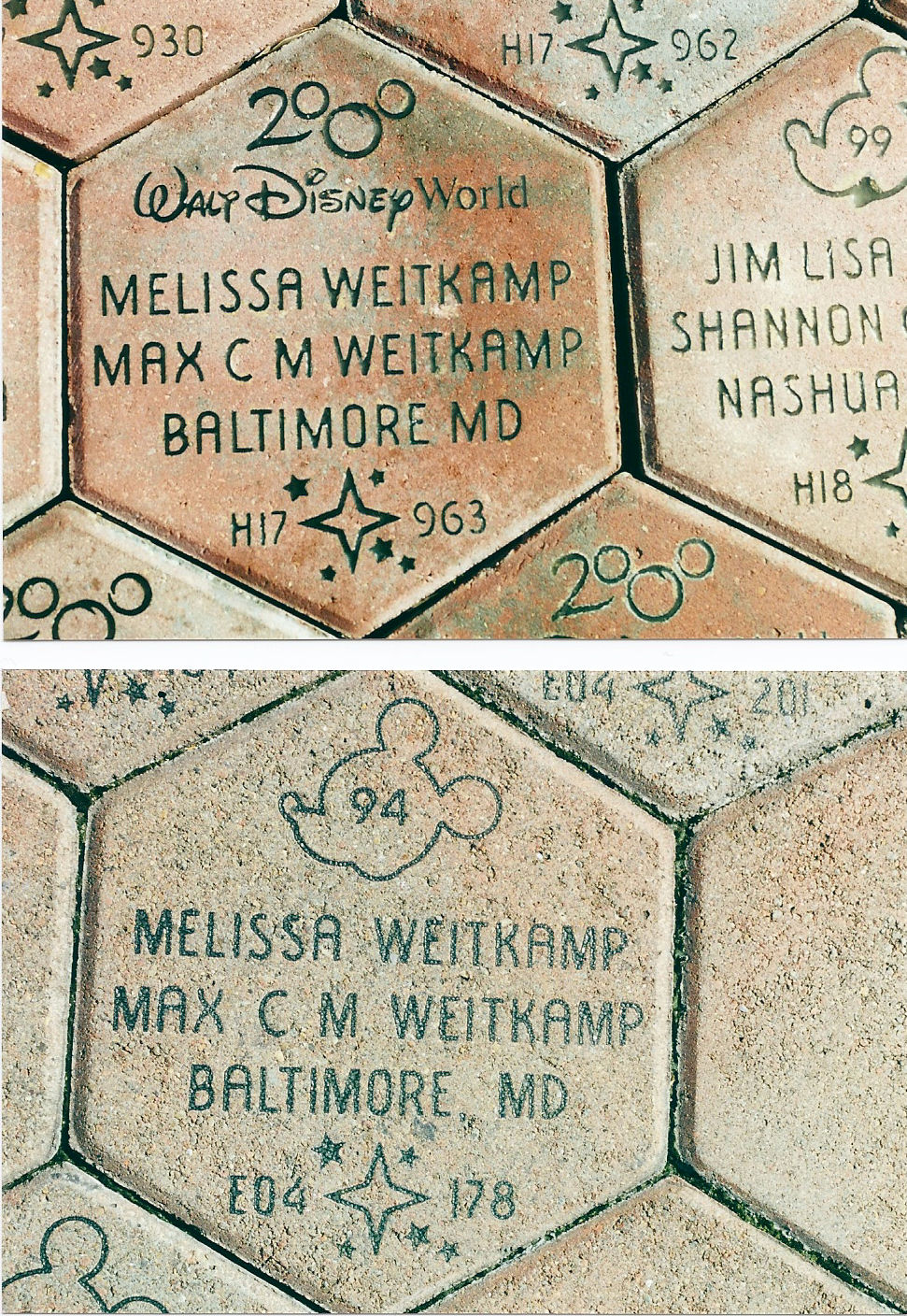 Both of my stones right outside of The Magic Kingdom at Walt Disney World. Both of my stones right outside of The Magic Kingdom at Walt Disney World.
