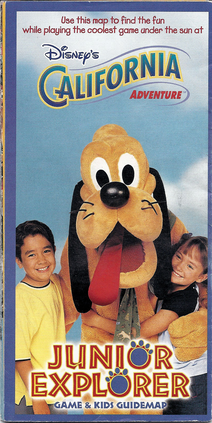 The cover of a Junior Explorer guidemap of Disney's California Adventure.