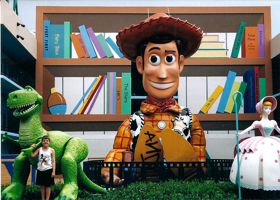 Toy Story statues at Disney's All Star Movies, one of Disney World's resorts.