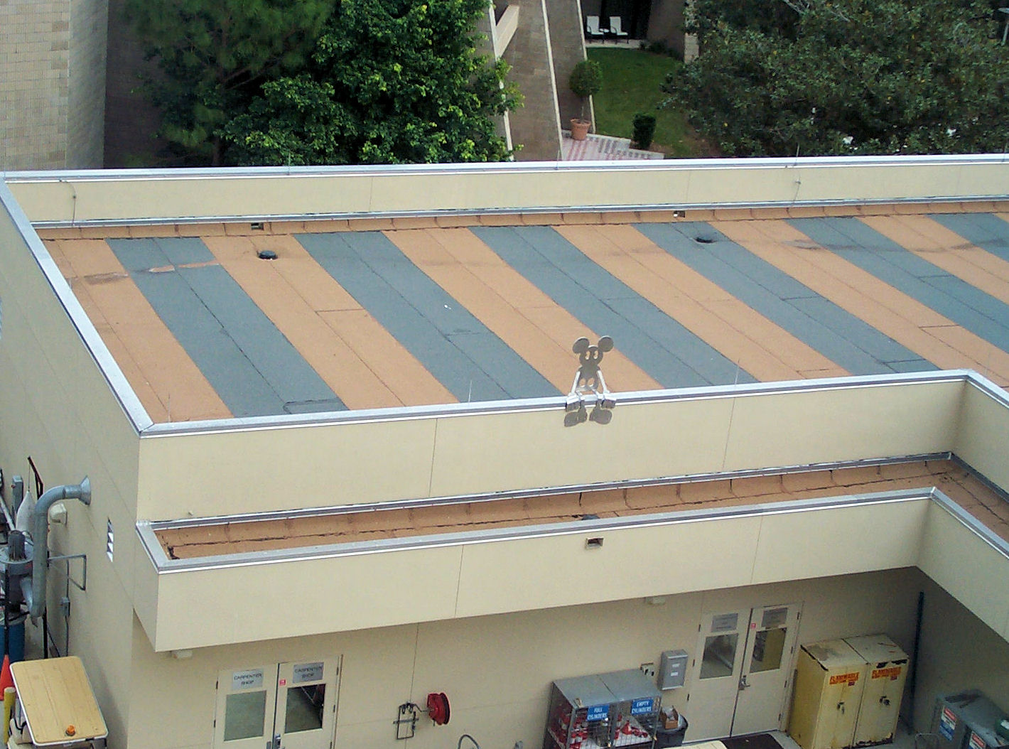 A Hidden Mickey seen on the monorail just as you are leaving the Contemporary Resort Hotel right by The Magic Kingdom at Disney World.