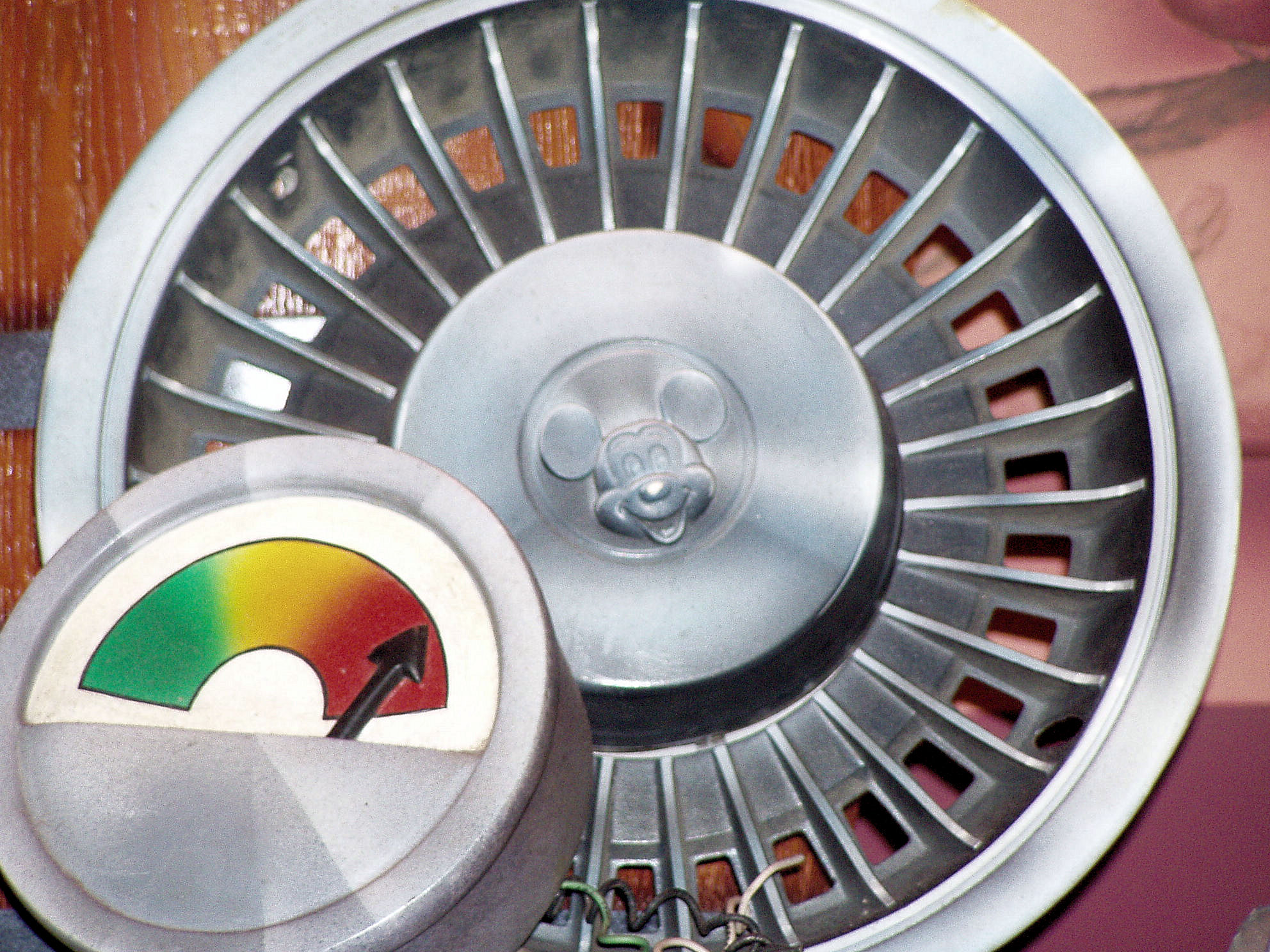 A Hidden Mickey inside Roger Rabbit's Car Toon Spin at Mickey's Toontown at Disneyland.