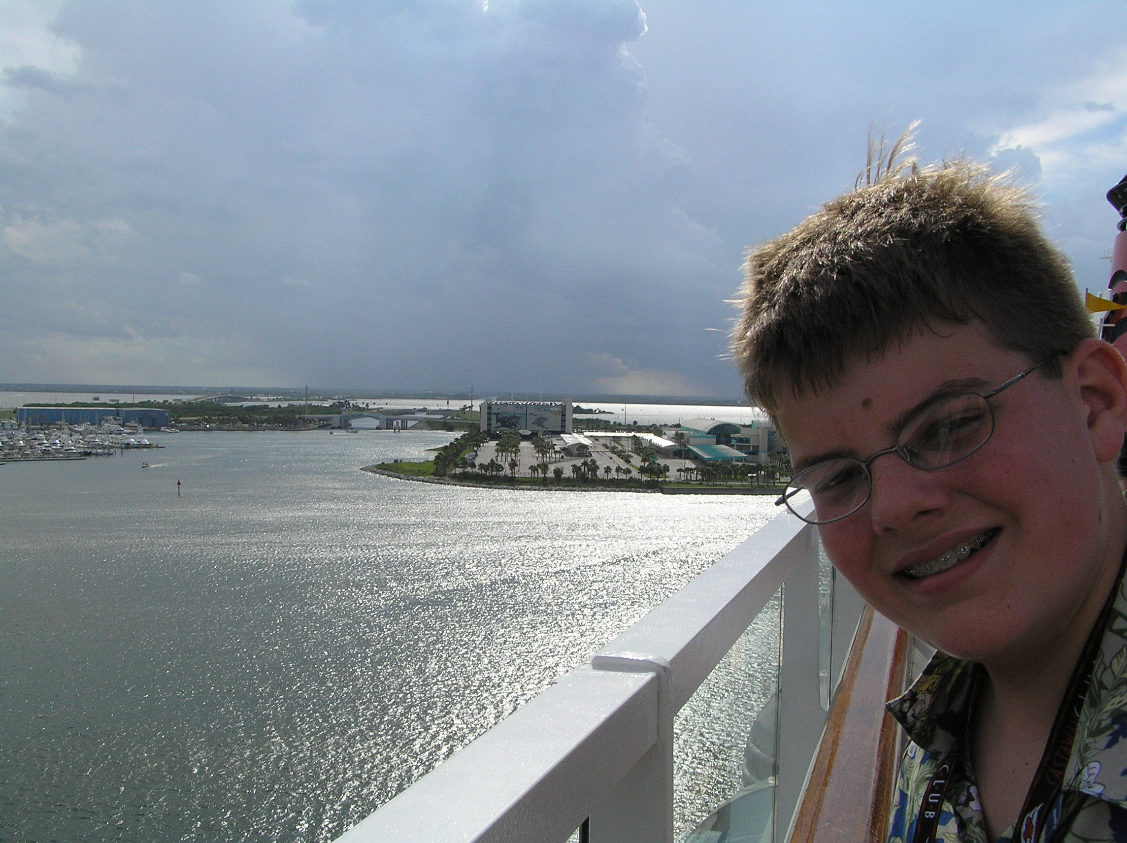 Bon voyage! Here I am as the Disney Cruise Line is leaving Port Canaveral, Florida. Bon voyage! Here I am as the Disney Cruise Line is leaving Port Canaveral, Florida.