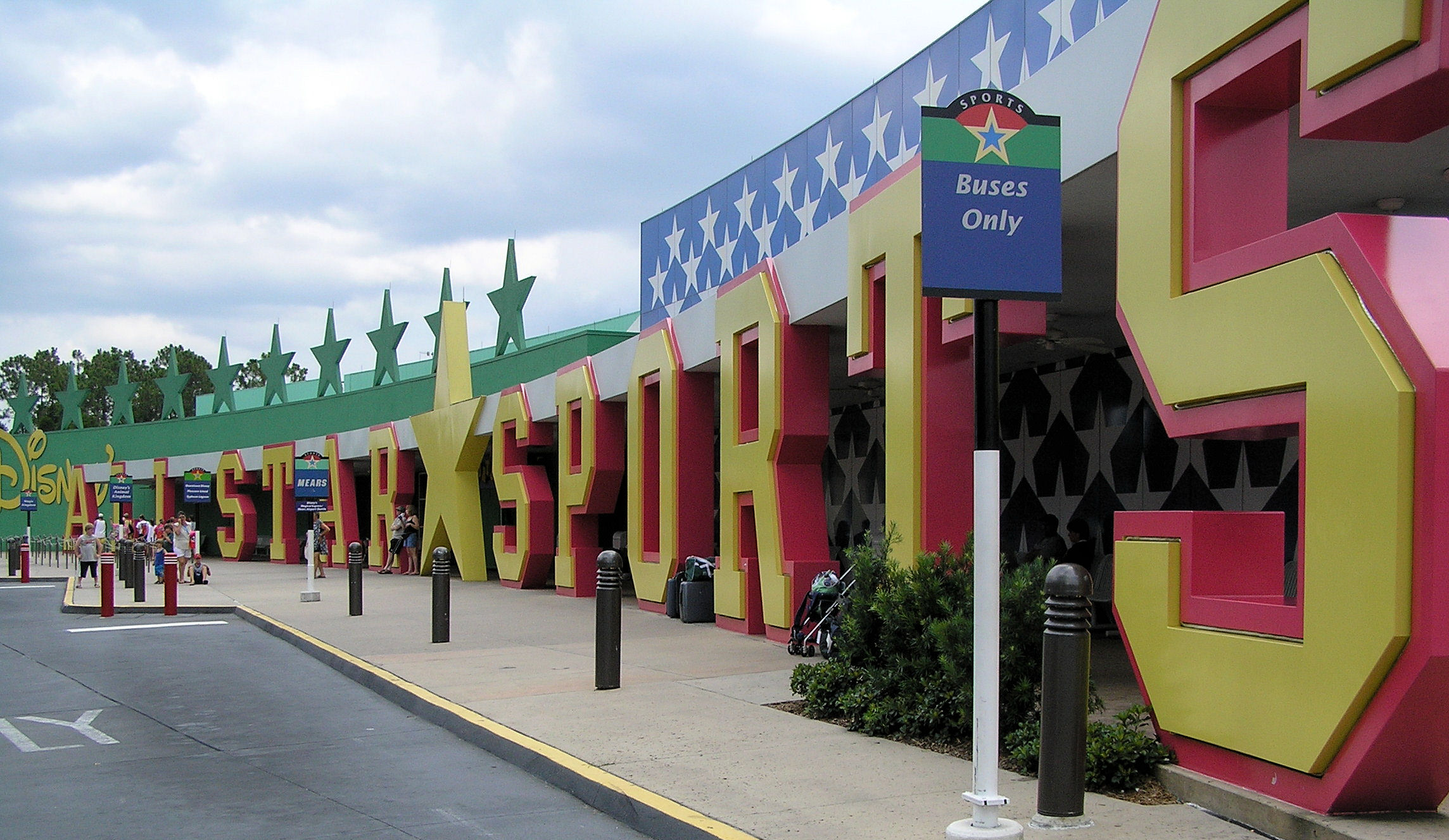 The front of Disney's All-Sports Resort at Disney World.