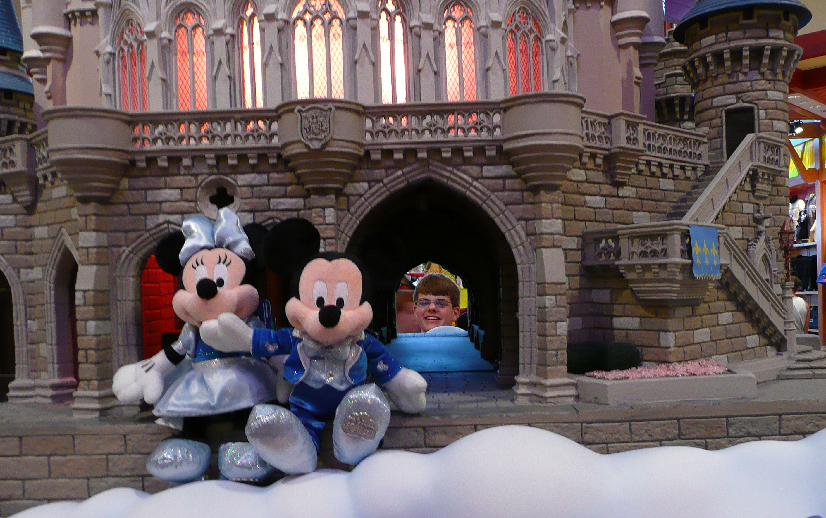 Me on the other side of the castle in the World of Disney Store at Downtown Disney, Disney World. Me on the other side of the castle in the World of Disney Store at Downtown Disney, Disney World.