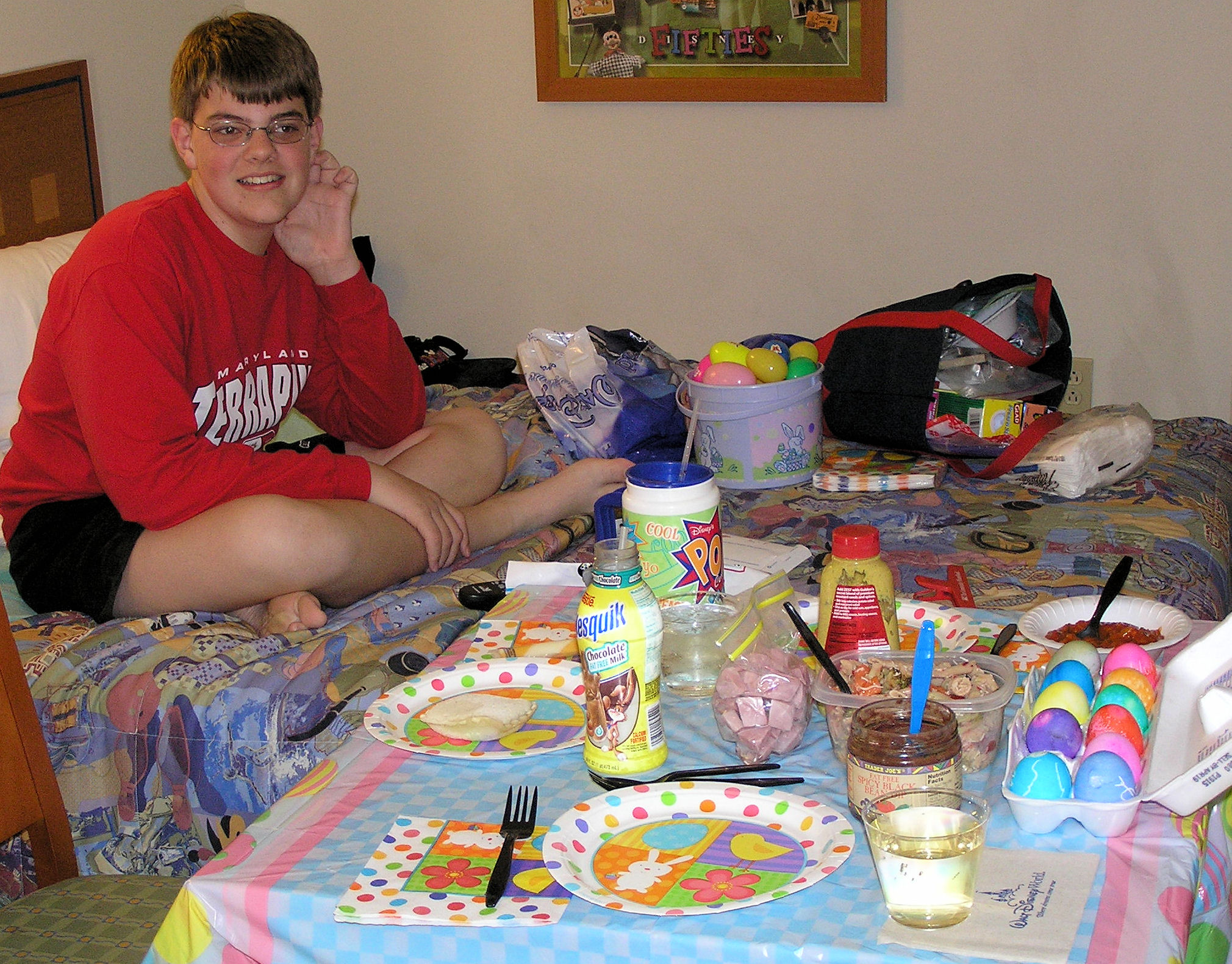 Easter dinner at Disney's Pop Century Resort at Disney World. Easter dinner at Disney's Pop Century Resort at Disney World.