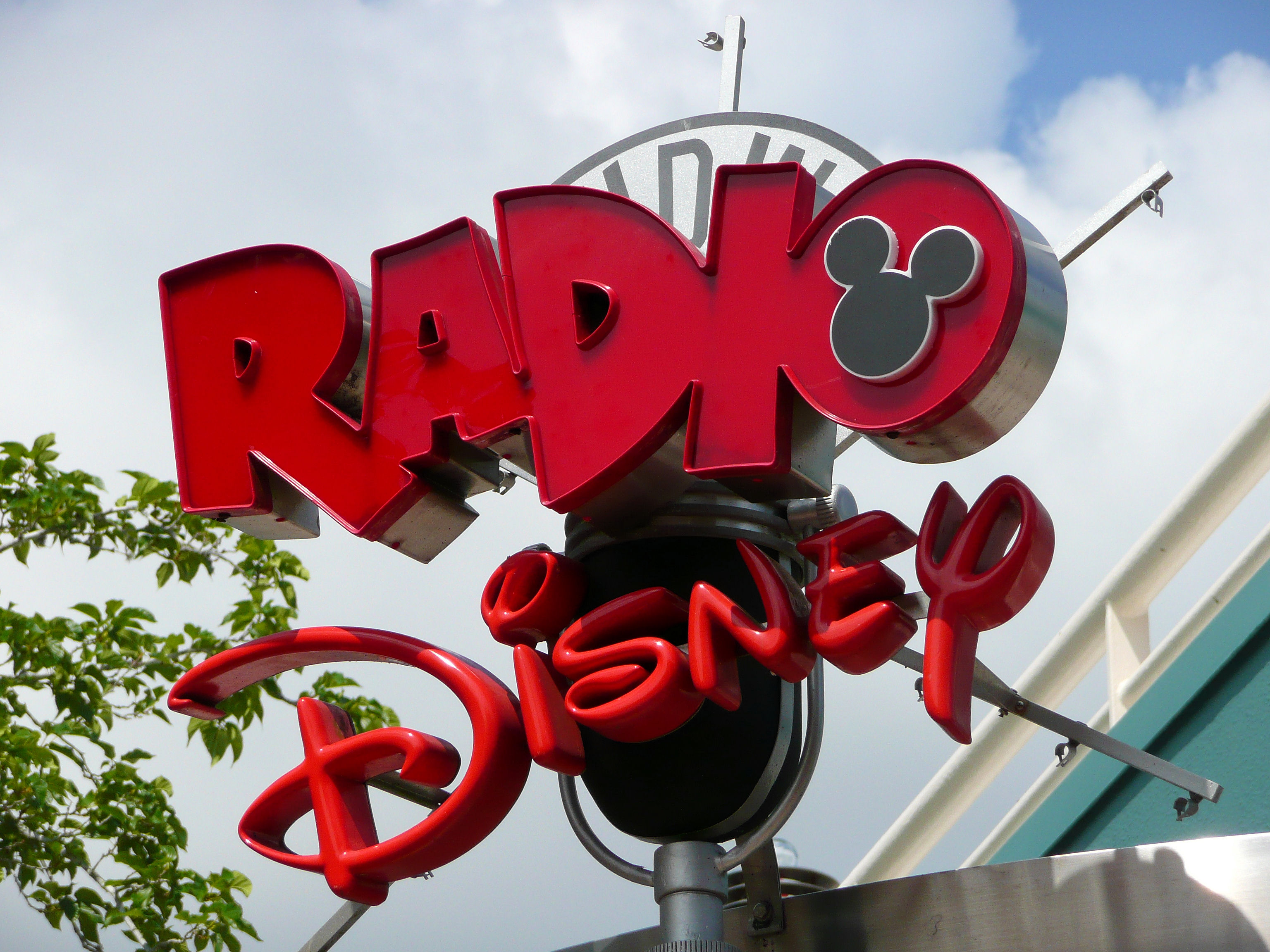 Hidden Mickey in the Radio Disney sign at Disney's Hollywood Studios.