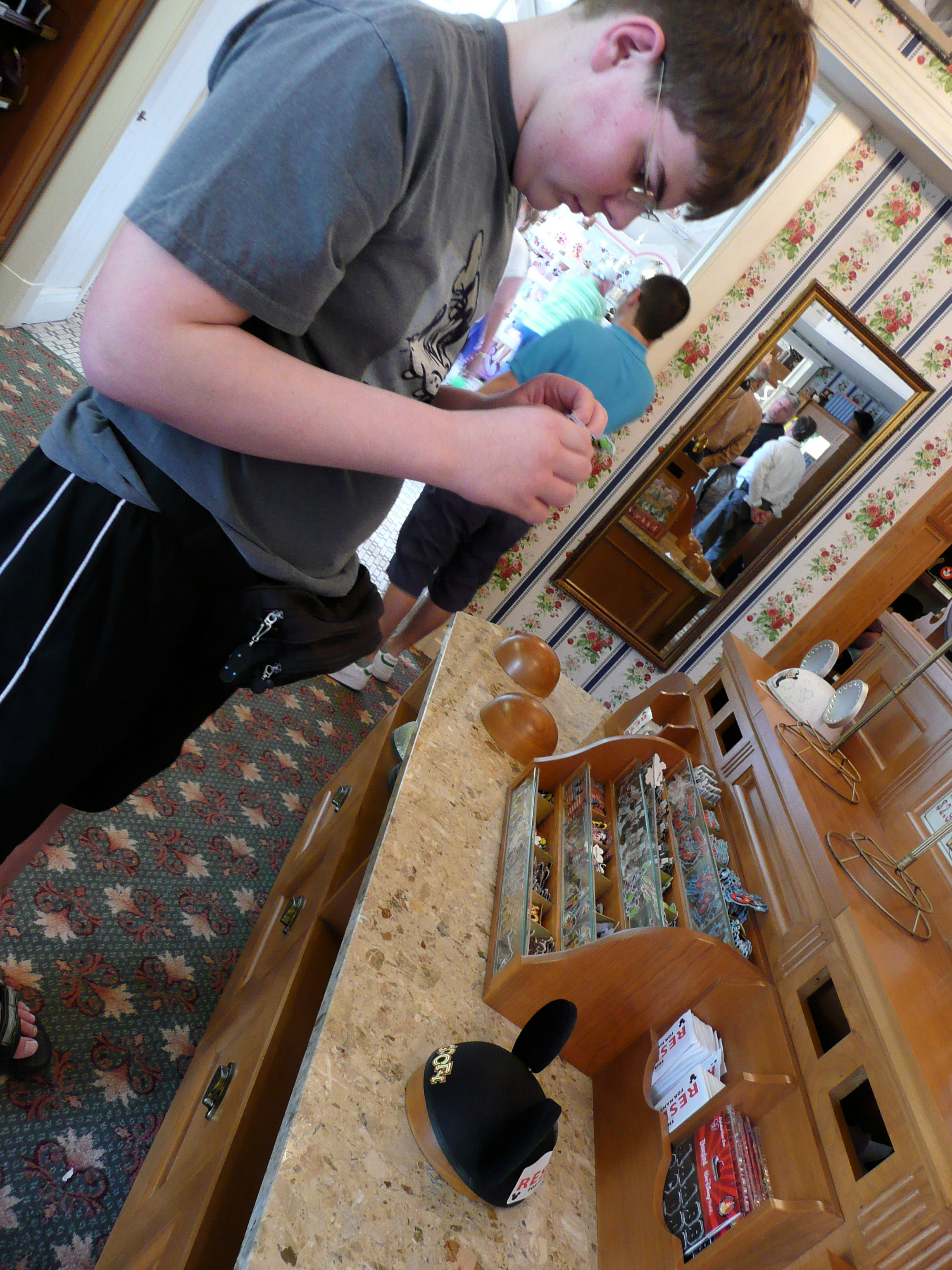 Designing my Mickey ears at the Magic Kingdom, Walt Disney World.