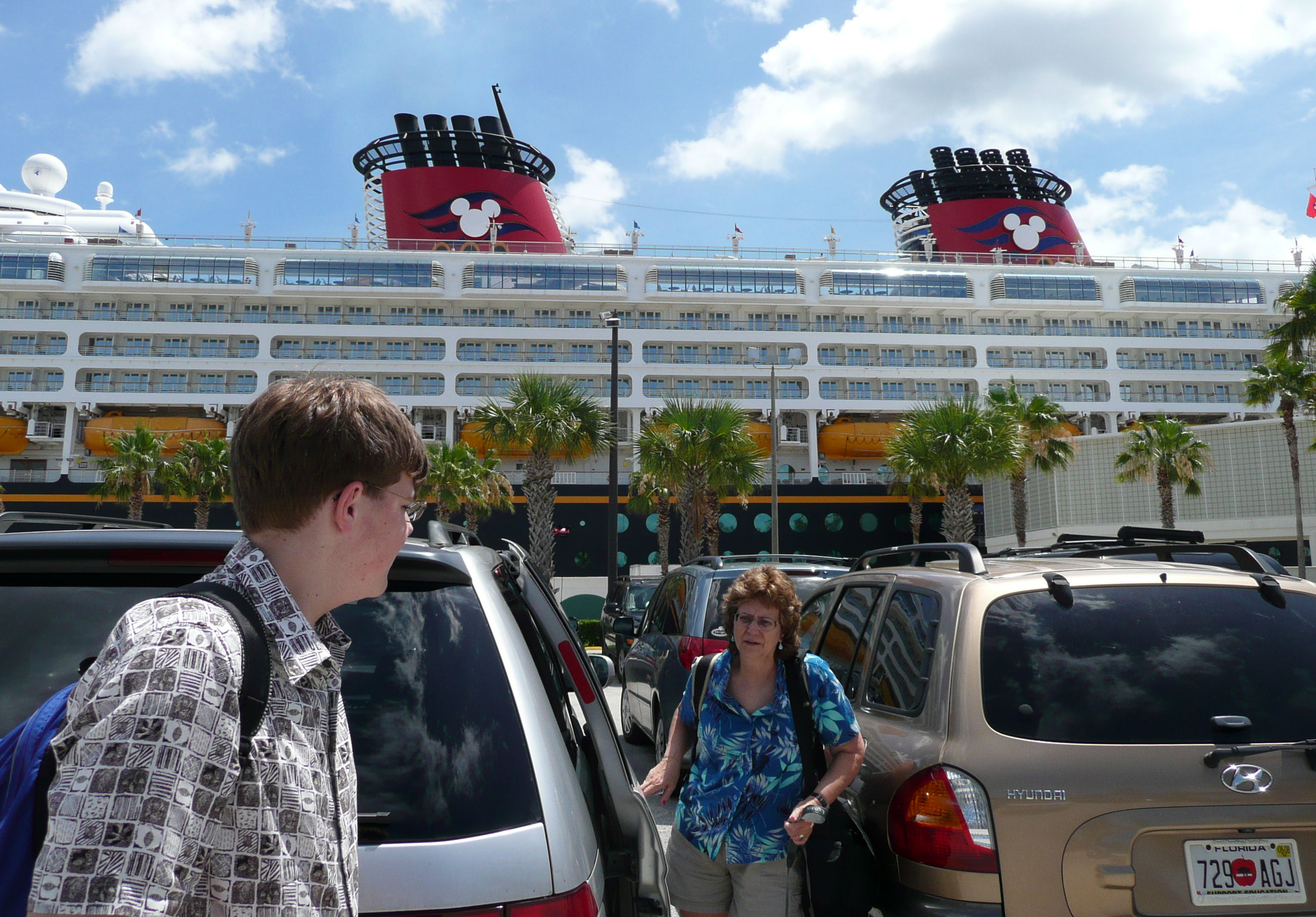 Getting ready to go cruising on the Disney Cruise Line (cruise terminal at Port Canaveral, FL).