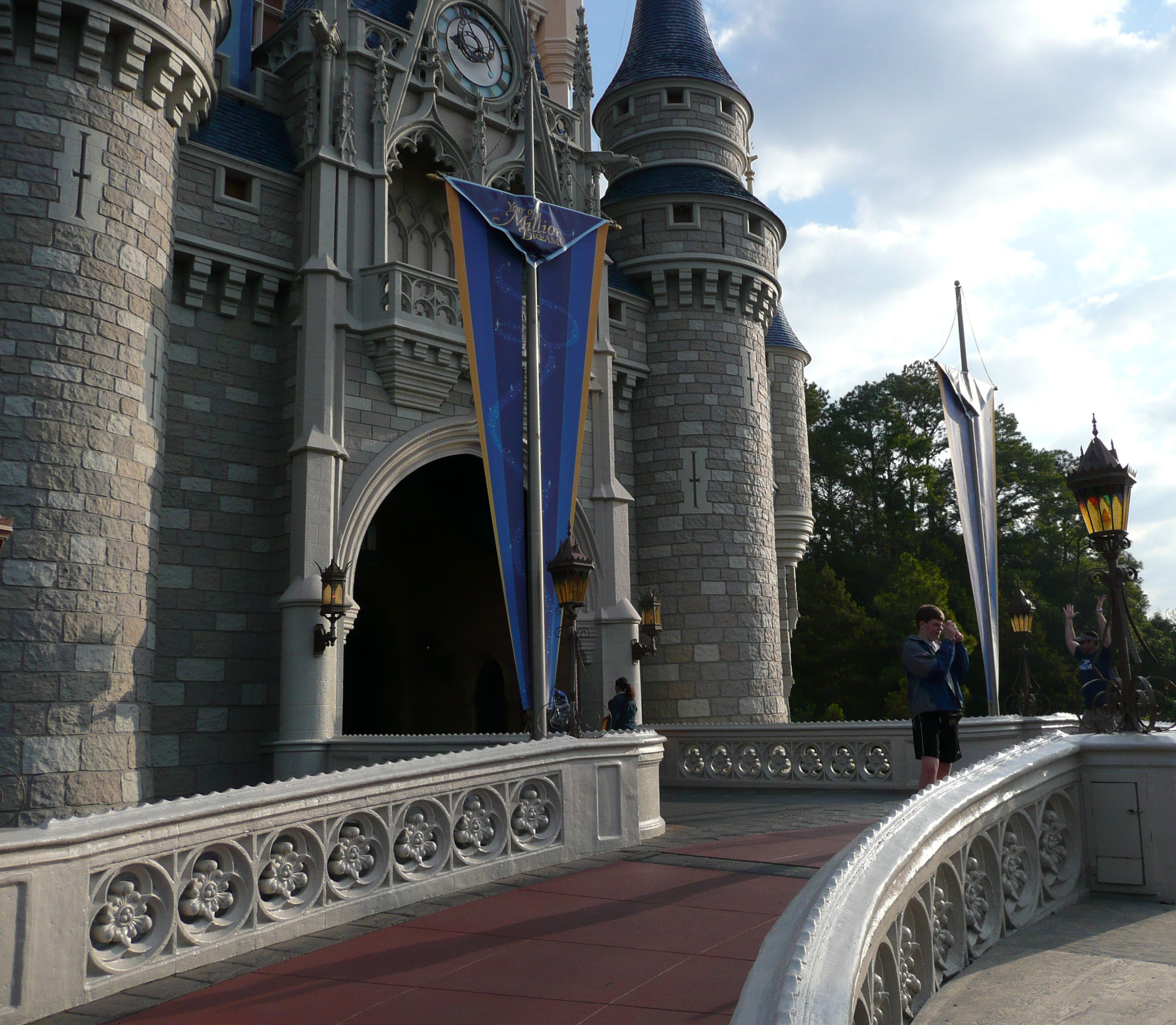 Capturing the magic in front of Cinderella's Castle at Disney World!