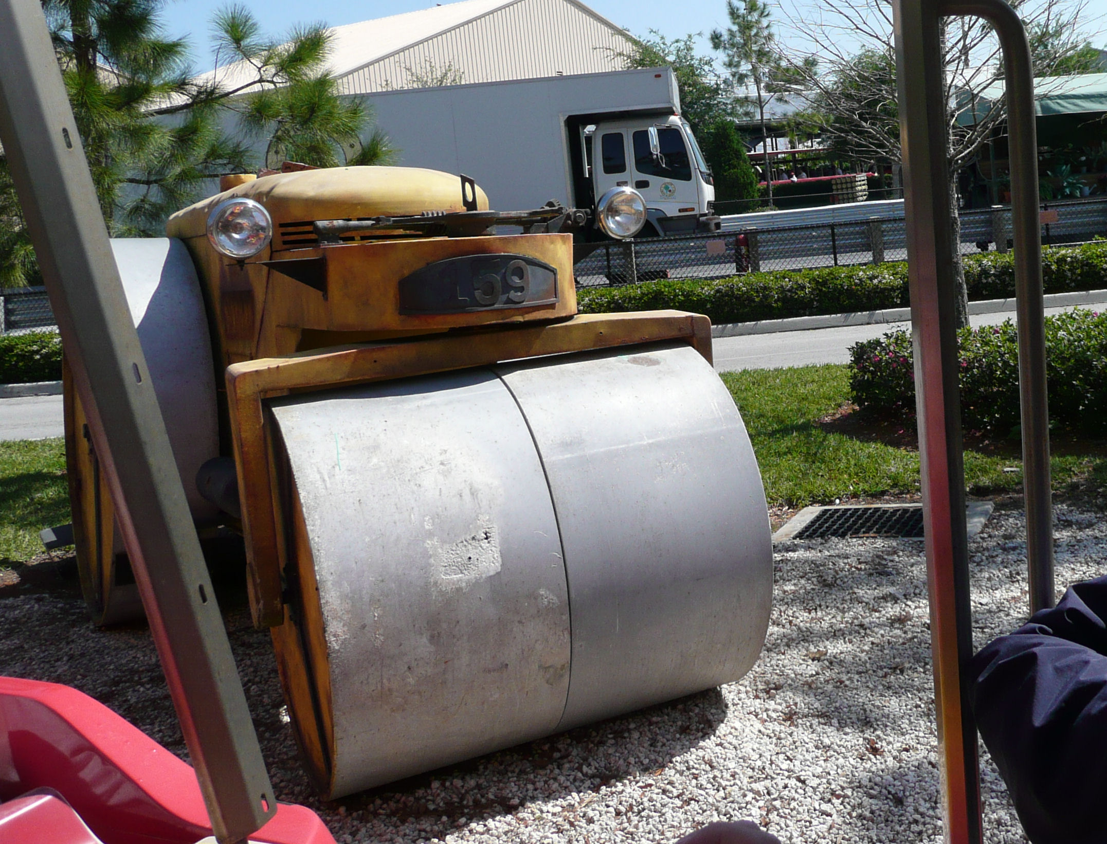 On the backlot tour at Disney's Hollywood Studios, there are many movie props on display; this steamroller is from <i>Who Framed Roger Rabbit?