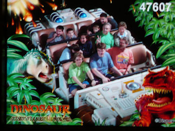 Here I am with my family on Dinosaur at Disney's Animal Kingdom.