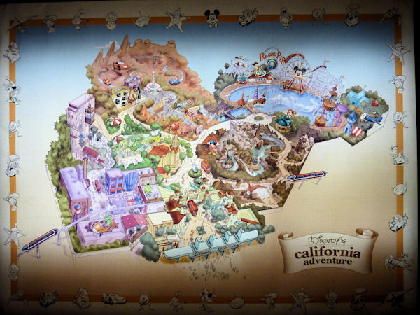 Map of California Adventure.