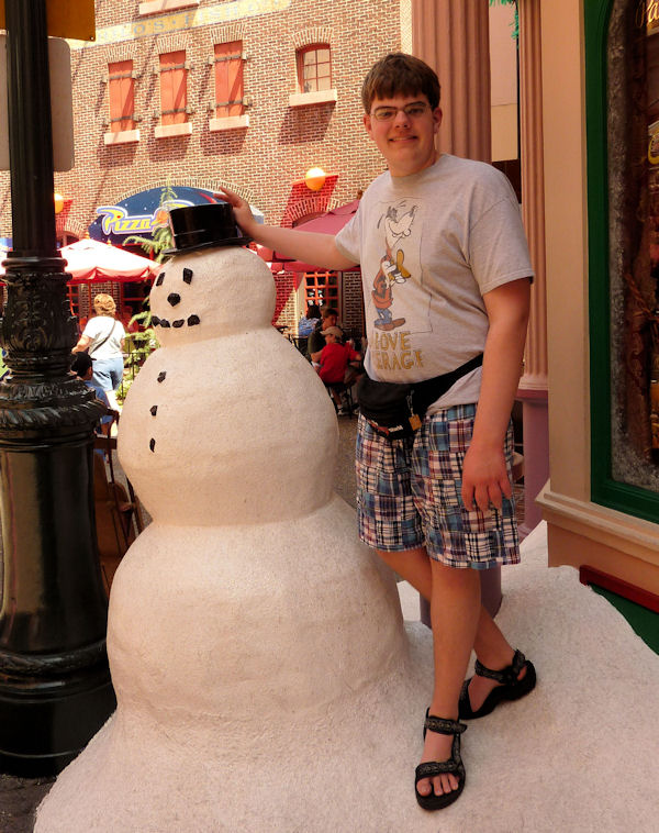 This snowman is definitely melting. This snowman is definitely melting.
