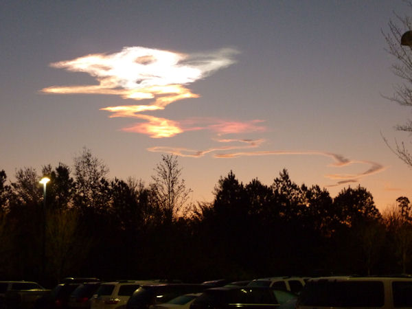 We just missed the launch but saw the contrail. We just missed the launch but saw the contrail.