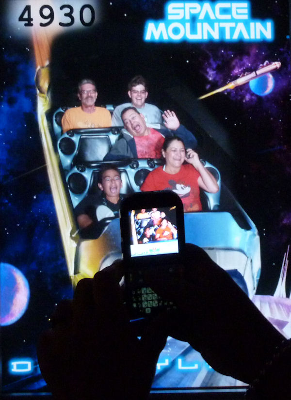 Riding side-by-side, Space Mountain Disneyland. Riding side-by-side, Space Mountain Disneyland.