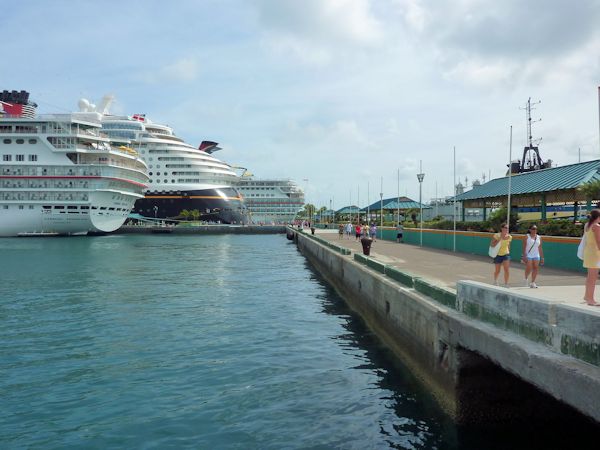 The Disney Dream in port at Nassau.