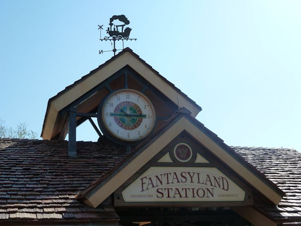 New train station (Carolwood) in Fantasy Land, named for Walt's backyard model train.