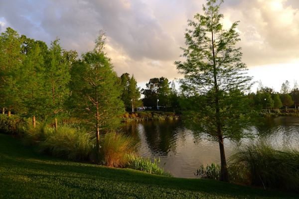 Hour Glass Lake at Pop Century Resort.