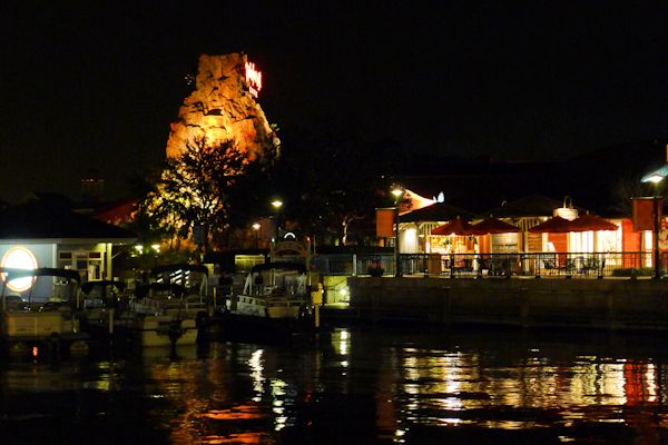 The volcano was missing behind a construction tent on our next visit.