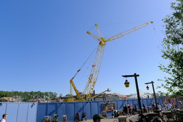 Construction at the new Fantasyland.