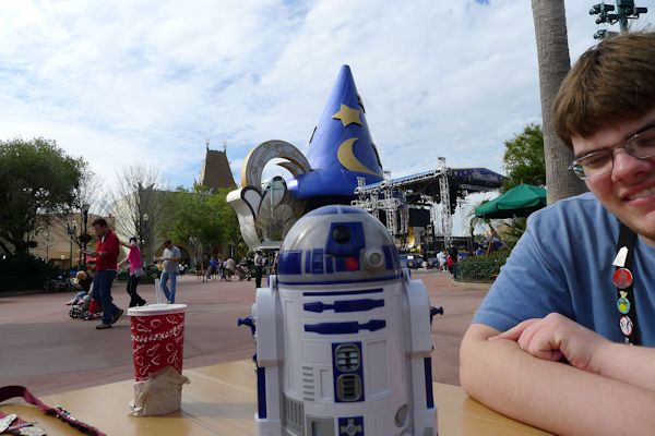 Taking a break at Hollywood Studios.