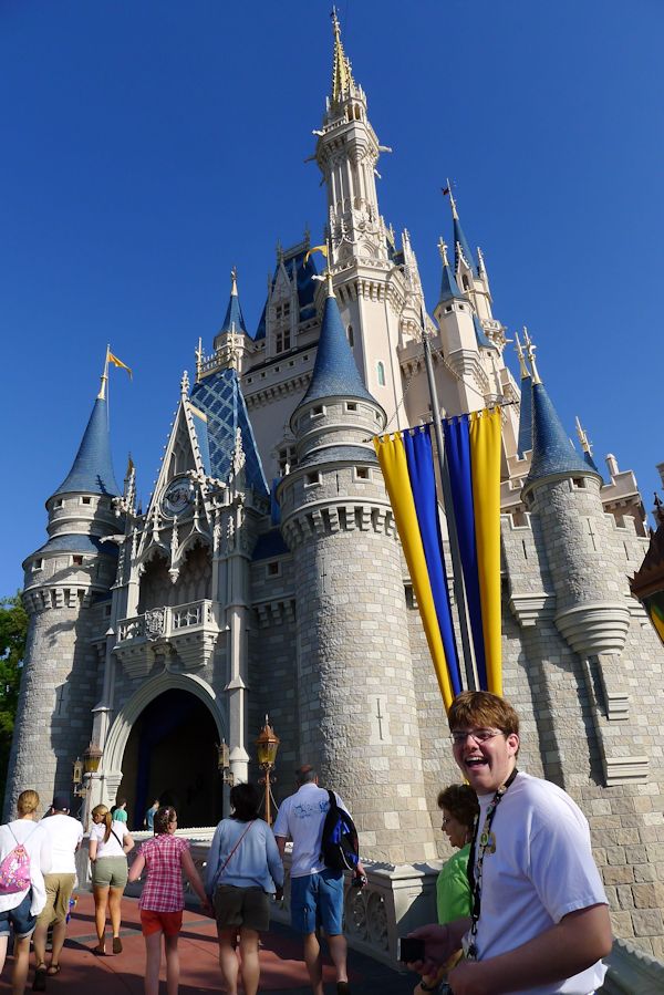 About to walk through the castle.