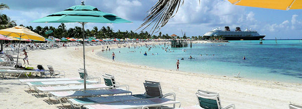 Beach at Castaway Cay.